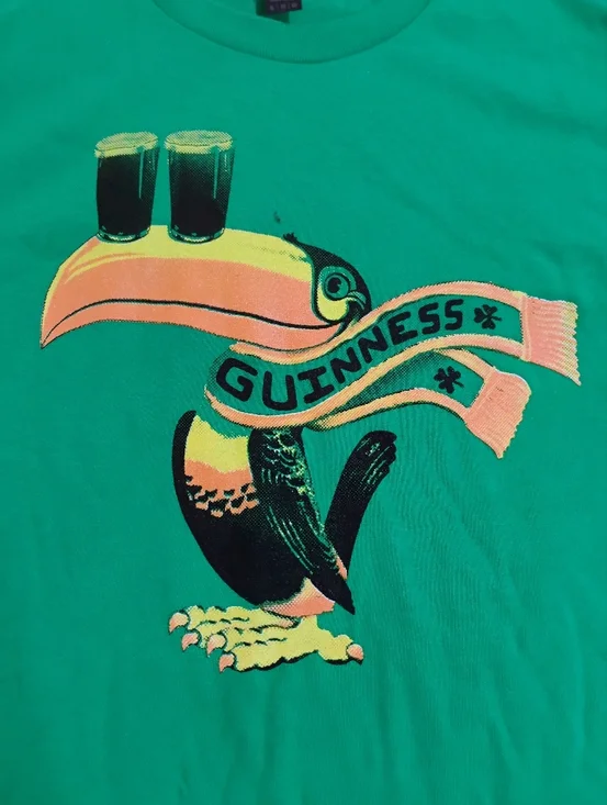 Gildan Bright Green Tee with Yellow and Black Toucan Graphic - Picture 2 of 9